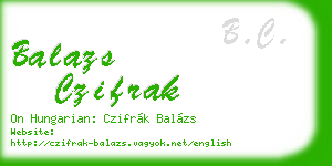 balazs czifrak business card