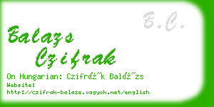 balazs czifrak business card